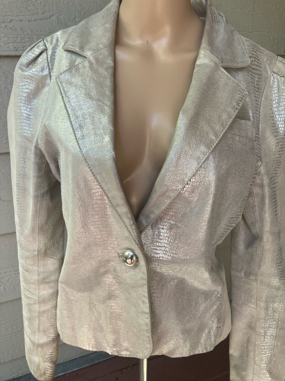 Soft leather jacket, satin lining